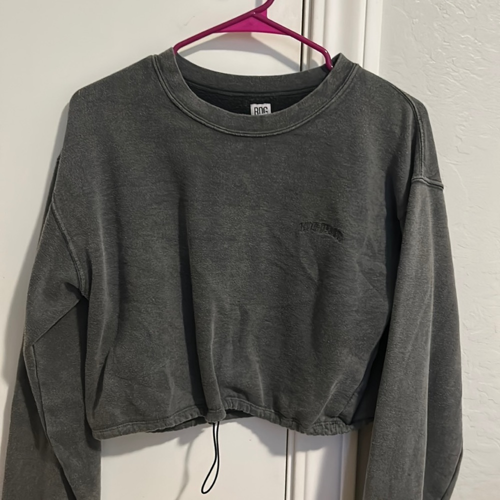 Dark gray cropped BDG crewneck (size small)